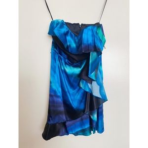 Express Multi-color Blue Mini Dress, Size 0